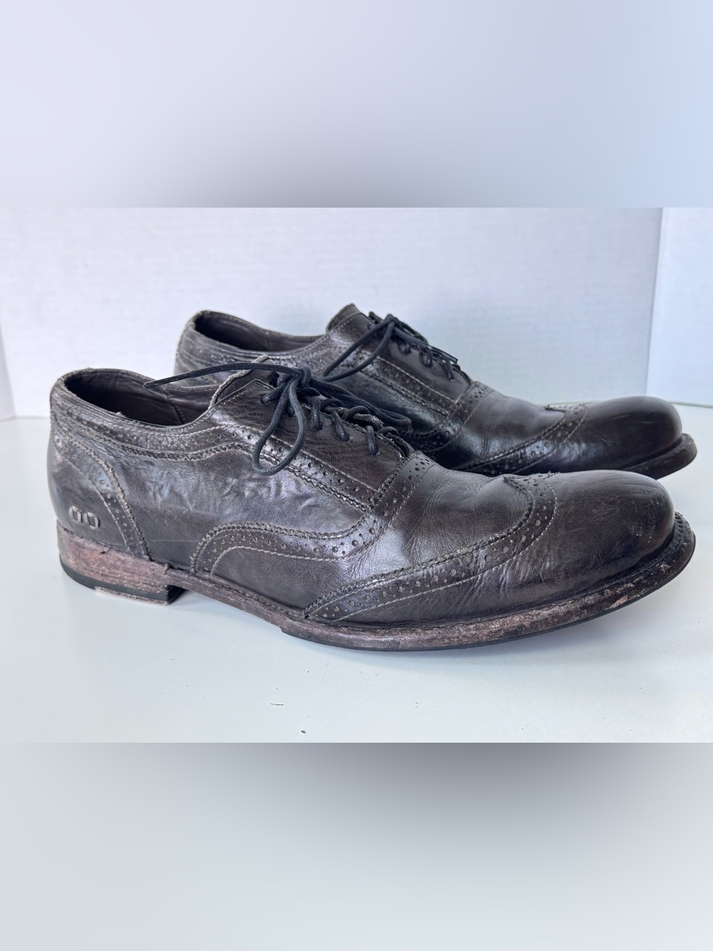 Bed Stu Corsico II Wingtip Cobbler Black Derby Leather Oxford Wingtip Shoes 11